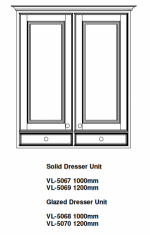 HANDMADE DOUBLE DRESSER KITCHEN WALL UNIT